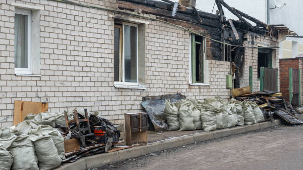 Professional Fire Damage Restoration technician working in Titusville, NJ